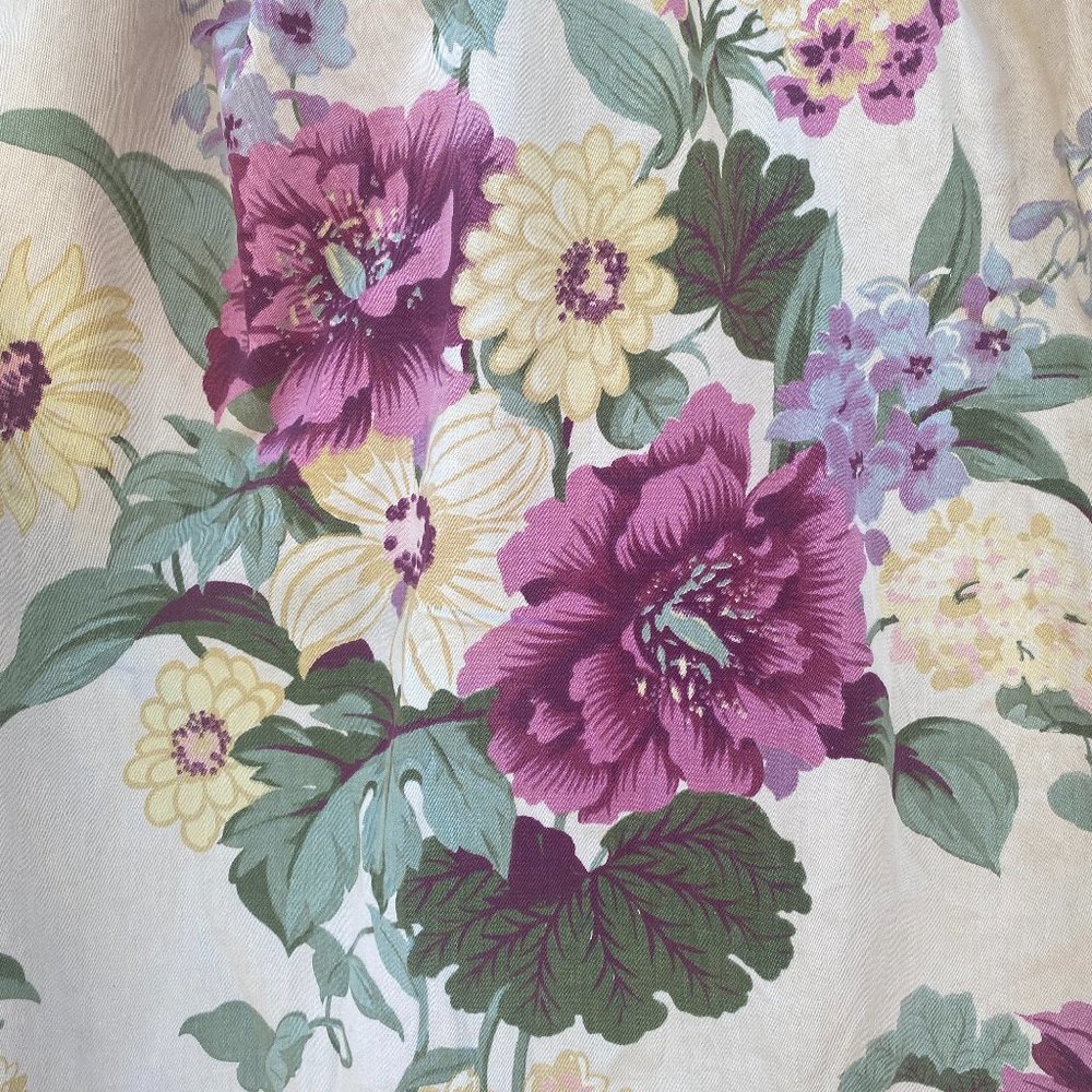 CURTAINS VINTAGE 1940's FLORAL DESIGN